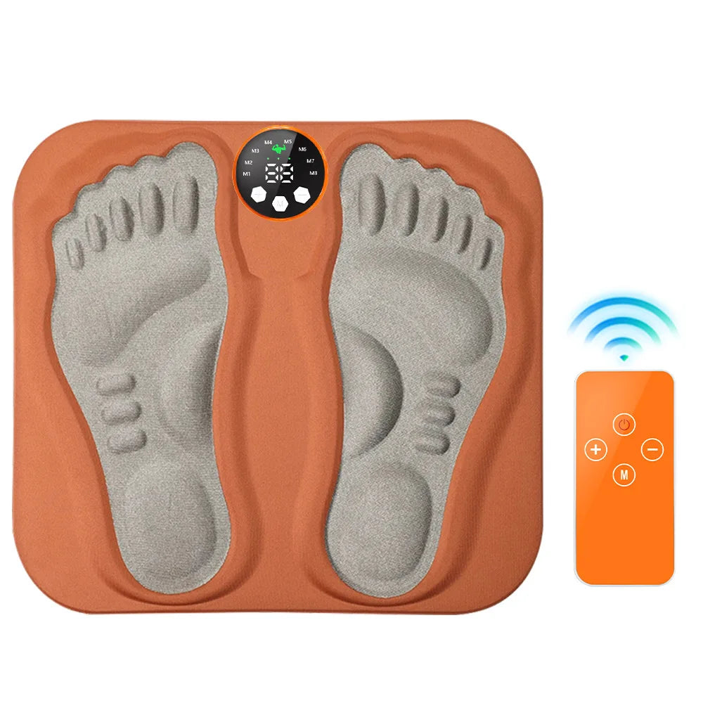 New 3D Electric EMS Foot Massager Pad With Remote, Smart Foldable Foot Muscle Stimulation Massage Mat Feet Relaxation Shaping