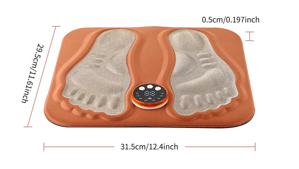 New 3D Electric EMS Foot Massager Pad With Remote, Smart Foldable Foot Muscle Stimulation Massage Mat Feet Relaxation Shaping