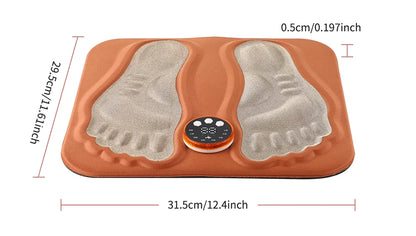 New 3D Electric EMS Foot Massager Pad With Remote, Smart Foldable Foot Muscle Stimulation Massage Mat Feet Relaxation Shaping